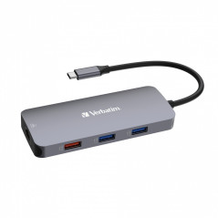 Verbatim CMH-09 USB tipo-C 10000 Mbit s Argento