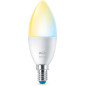 WiZ Lampadina Smart Dimmerabile Luce Bianca da Calda a Fredda Attacco E14 40W Candela