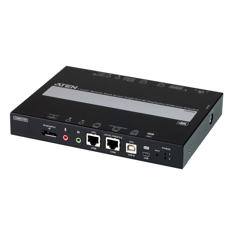 ATEN Switch KVM over 4K DisplayPort a singola porta per 1 accesso condiviso locale/remoto