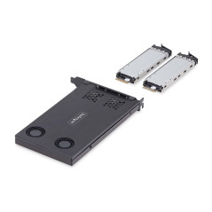 StarTech.com Adattatore SSD M.2 NVMe a PCIe x8 rack mobile a doppio alloggiamento rimovibile biforcazione necessaria