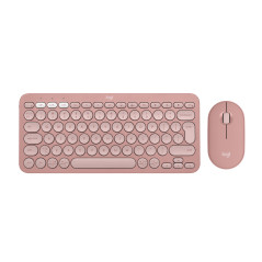 Logitech Pebble 2 Combo tastiera Mouse incluso Universale RF senza fili + Bluetooth QWERTY US International Rosa