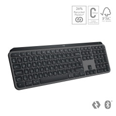 Logitech MX Keys S tastiera Universale RF senza fili + Bluetooth AZERTY Belga Grafite