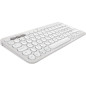 Logitech Pebble Keys 2 K380s tastiera Universale RF senza fili + Bluetooth QWERTY Danese, Finlandese, Norvegese, Svedese Bianco