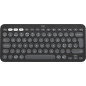 Logitech Pebble Keys 2 K380s tastiera Universale RF senza fili + Bluetooth QWERTY Danese, Finlandese, Norvegese, Svedese Grafite