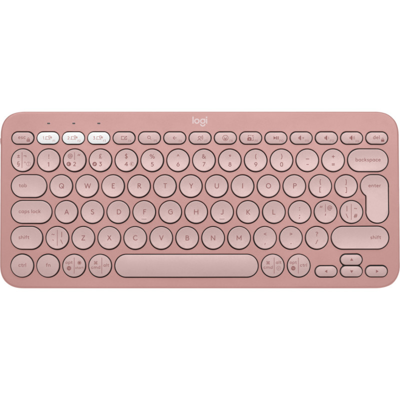 Logitech Pebble Keys 2 K380s tastiera Universale RF senza fili + Bluetooth QWERTY Inglese UK Rosa