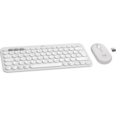 Logitech Pebble 2 Combo tastiera Mouse incluso Universale RF senza fili + Bluetooth QWERTZ Tedesco Bianco