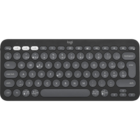 Logitech Pebble Keys 2 K380s tastiera Universale RF senza fili + Bluetooth QWERTZ Svizzere Grafite