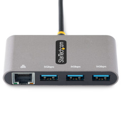 StarTech.com Hub USB-C con Ethernet a 3 porte - Adattatore USB Type-C con 3x USB-A e 1X Ethernet Gigabit - Splitter USB C