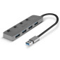 Lindy 43309 hub di interfaccia USB 3.2 Gen 1 (3.1 Gen 1) Type-A 5 Mbit/s Grigio