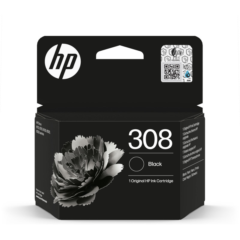 HP Cartuccia di inchiostro nero originale 308 EU