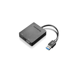 Lenovo Universal USB 3.0 to VGA HDMI adattatore grafico USB Nero