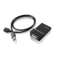 Lenovo USB 3.0 - DVI/VGA adattatore grafico USB 2048 x 1152 Pixel Nero