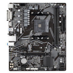 GIGABYTE Scheda madre A520M H - Supporta CPU AMD Ryzen serie 5000 AM4, VRM digitale puro 4+3 fasi, fino a 5100MHz DDR4 (OC),