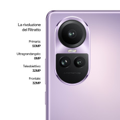 OPPO Reno 10 PRO Smartphone 5G, AI Tripla fotocamera 50+32+8MP, Selfie 32MP, Display 6.7" 120HZ AMOLED, 4600 mAh, RAM 12GB