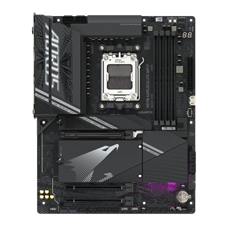 GIGABYTE X870 AORUS ELITE WIFI7 Scheda Madre - Supporta CPU AMD Ryzen 9000, 16+2+2 fasi VRM, fino a 8000MHz DDR5 (OC), 3xPCIe