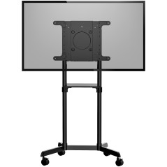 StarTech.com Carrello porta TV con ruote - Supporto TV portatile per schermi VESA da 37-70" (70 kg) - Supporto TV con ripiano e