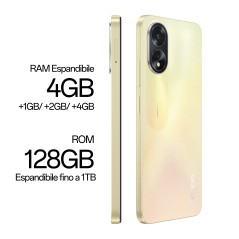 OPPO A38 4G Smartphone, AI Doppia fotocamera 50+2MP, Selfie 5MP, Display 6.56” 90HZ LCD HD+, 5000mAh, RAM 8 GB (4+4) + ROM