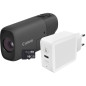 Canon PowerShot ZOOM, fotocamera compatta in stile monocolo, kit essenziale, bianco