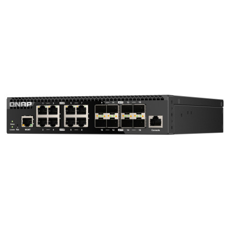 QNAP QSW-M3216R-8S8T switch di rete Gestito L2/L3 10G Ethernet (100/1000/10000) 1U Nero