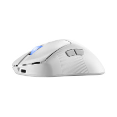 ASUS ROG Keris II Ace Wireless AimPoint White mouse Gaming Mano destra RF Wireless + Bluetooth + USB Type-A Ottico 42000 DPI