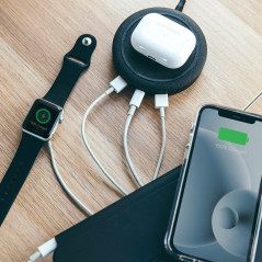 mophie Wireless Charging Hub Universale Nero AC Carica wireless Ricarica rapida Interno