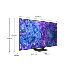 Samsung Q70D TV QLED 4K 65” QE65Q70DATXZT Smart TV Wi-Fi Black 2024, Quantum Processor 4K, 4K AI Upscaling, AirSlim Design, OTS