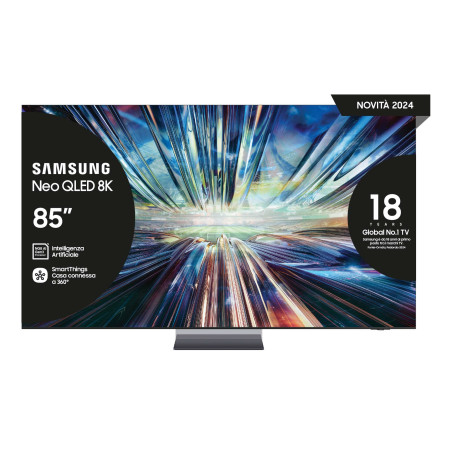 Samsung TV Neo QLED 8K 85” QE85QN900DTXZT Smart TV Wi-Fi Graphite Black 2024, NQ8 AI GEN3 Processor 8K, 8K AI Upscaling Pro,