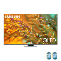 Samsung Q80D TV QLED 4K 55” QE55Q80DATXZT Smart TV Wi-Fi Eclipse Silver 2024, Processore NQ4 AI GEN2, 4K AI Upscaling, Simple