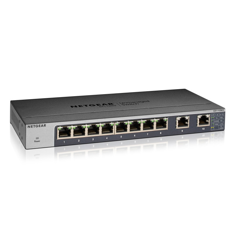 NETGEAR GS110MX Non gestito 10G Ethernet (100/1000/10000) Nero