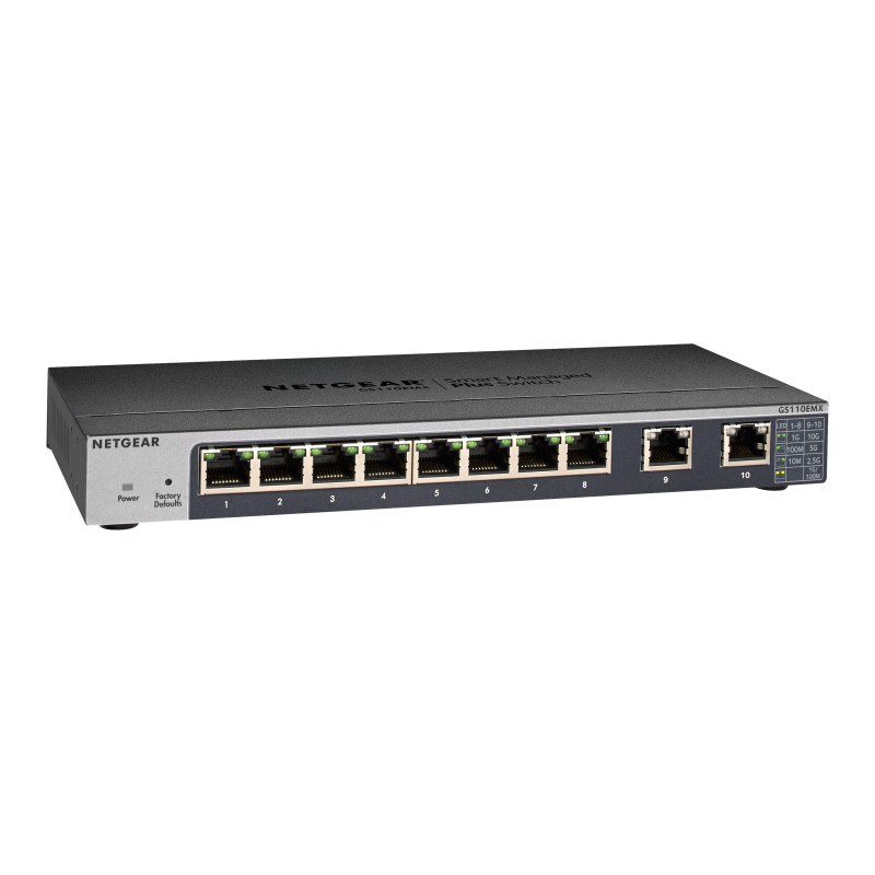 NETGEAR GS110EMX Gestito L2 10G Ethernet (100/1000/10000) Nero