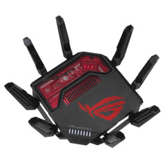 ASUS ROG Rapture GT-BE19000 router wireless Multi-Gigabit Ethernet Tri-band (2,4 GHz 5 GHz 6 GHz) Nero, Rosso