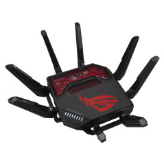 ASUS ROG Rapture GT-BE19000 router wireless Multi-Gigabit Ethernet Tri-band (2,4 GHz 5 GHz 6 GHz) Nero, Rosso