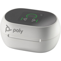 POLY Auricolari bianco sabbia Voyager Free 60+ UC + Adattatore BT700 USB-A + Custodia di ricarica touchscreen