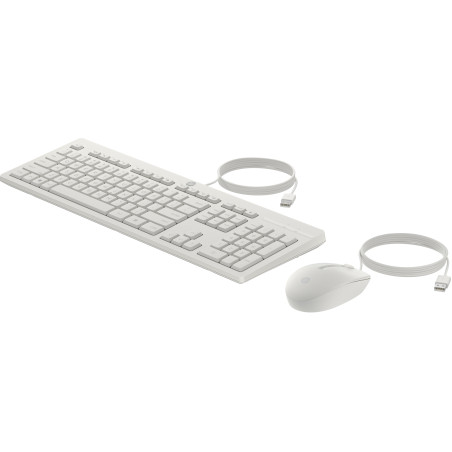 HP Combinazione di tastiera e mouse cablati 225 – Bianco