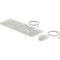 HP Combinazione di tastiera e mouse cablati 225 – Bianco