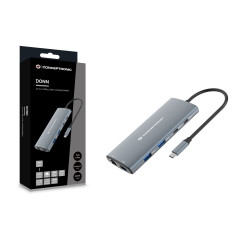 Conceptronic DONN06G replicatore di porte e docking station per laptop Cablato USB 3.2 Gen 1 (3.1 Gen 1) Type-C Grigio