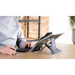 R-Go Tools RGORIDOCBL supporto per laptop Supporto per computer portatile Nero 55,9 cm (22")