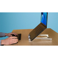 R-Go Tools RGORIBASI supporto per laptop Supporto per computer portatile Argento 55,9 cm (22")