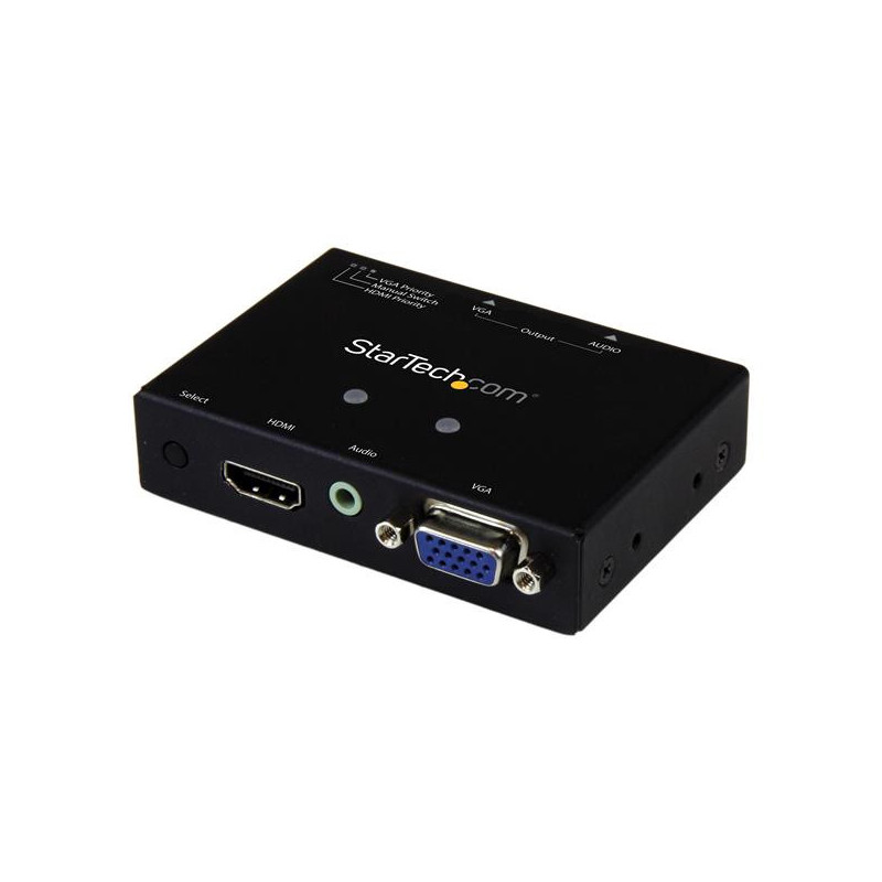 StarTech.com Switch Commutatore 2x1 VGA + HDMI a VGA - Switch Convertitore HDMI / VGA a VGA con commutazione prioritaria - 1080p