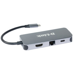 D-Link DUB-2335 replicatore di porte e docking station per laptop Cablato USB tipo-C Grigio