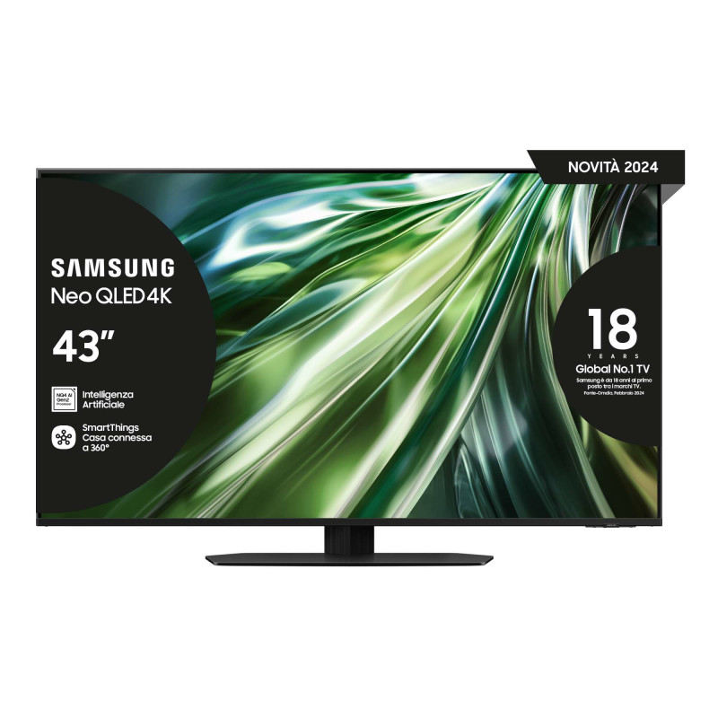 Samsung TV Neo QLED 4K 43" QE43QN90DATXZT Smart TV Wi-Fi Titan Black 2024, Processore NQ4 AI GEN2, Tecnologia Quantum Matrix,