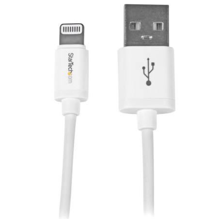 StarTech.com Cavo Connettore Lightning 8-pin Apple a USB di tipo Slim per iPhone   iPod   iPad da 1m - Bianco