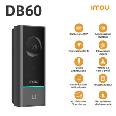 Imou DB60 Kit - Videocampanello da 5Mp a batteria con suoneria da interno supplementare