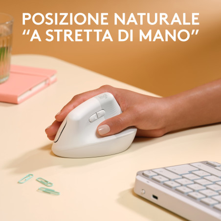 Logitech Lift for Mac mouse Ufficio Mano destra RF senza fili + Bluetooth Ottico 4000 DPI