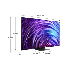 Samsung TV OLED 4K 55" QE55S95DATXZT Smart TV Wi-Fi Graphite Black 2024, Processore NQ4 AI GEN2, OLED Glare Free, Infinity One