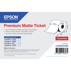 Epson Premium Matte Ticket - Roll  102mm x 50m