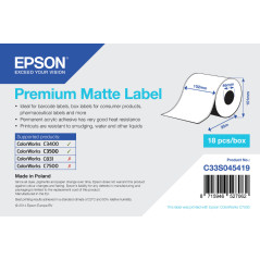 Epson Premium Matte Label - Continuous Roll  102mm x 35m