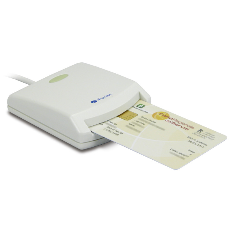 Digicom 8E4479 lettore di card readers USB USB 2.0 Bianco