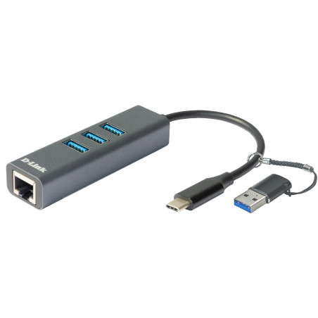 D-Link DUB-2332 replicatore di porte e docking station per laptop Cablato USB tipo-C Grigio