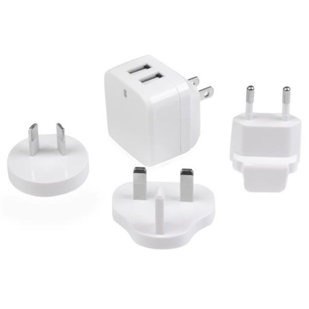 StarTech.com Caricabatterie da Muro a doppia porta x2 USB ad alta potenza ( 17W   3.4 Amp ) con prese da viaggio